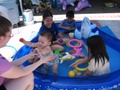 My cousins and me in the pool.